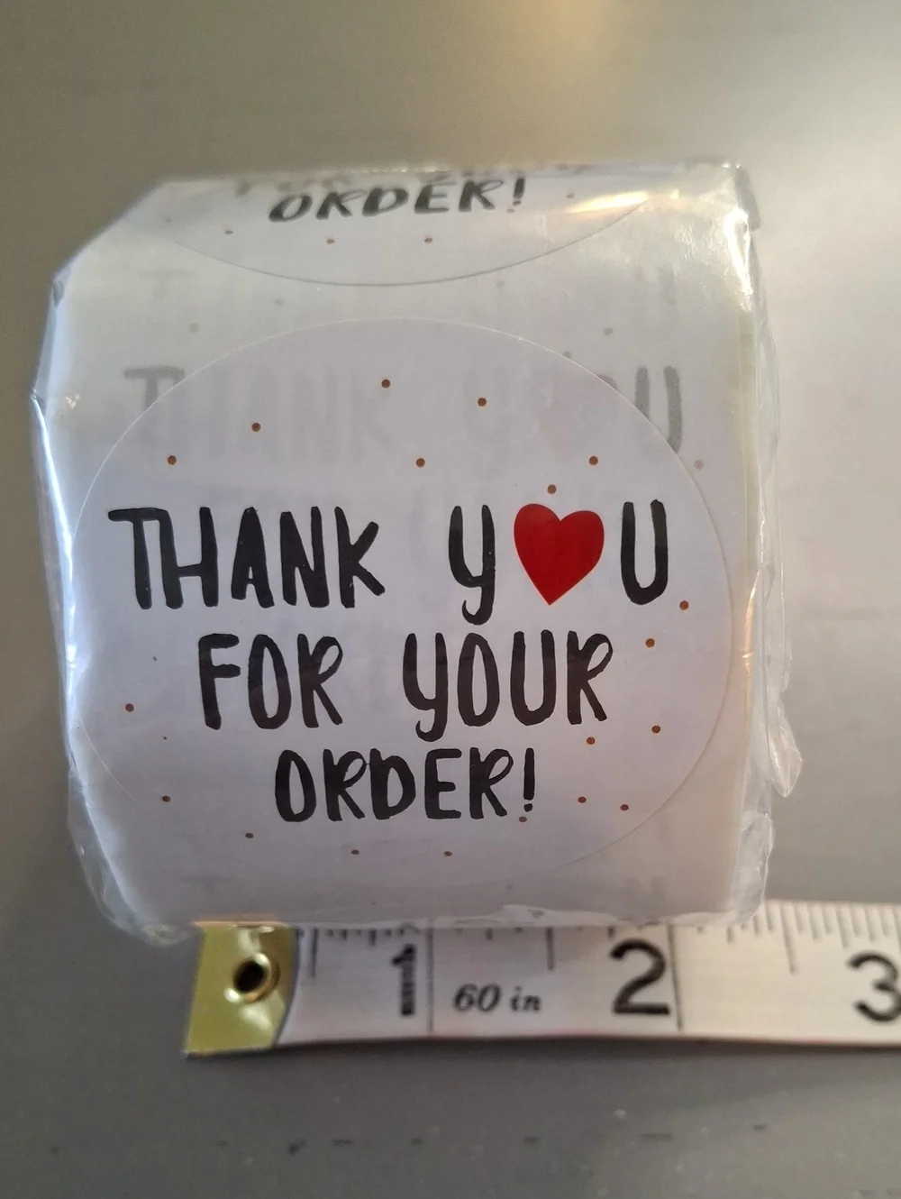 500 Thank You For Your Order Stickers